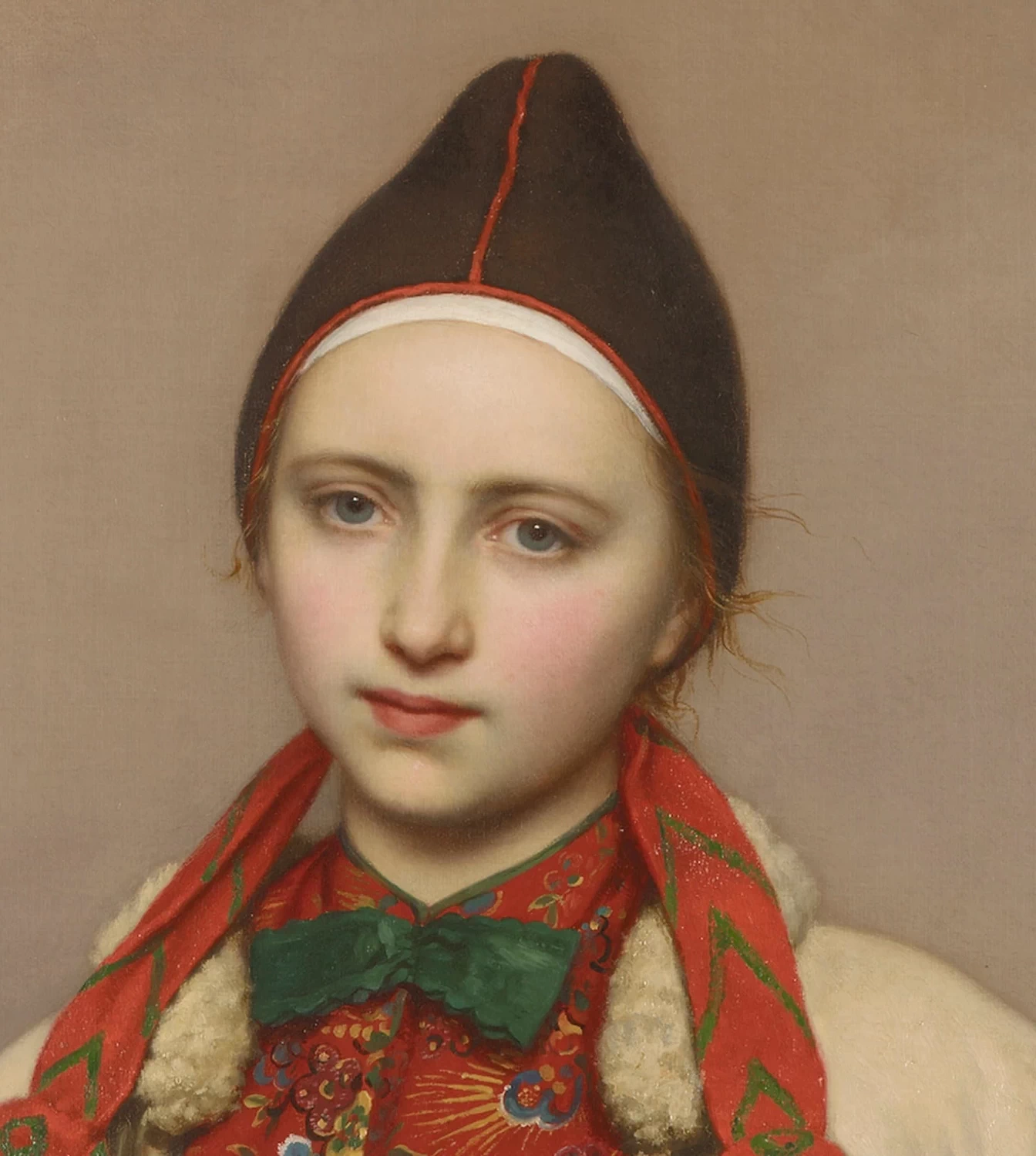 Joseph van Lerius - Giovane ragazza della parrocchia di Rattvik a Dalarna, Svezia, dettaglio